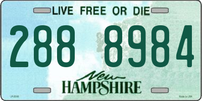 NH license plate 2888984
