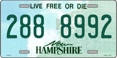 NH license plate 2888992