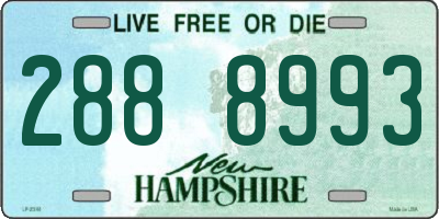 NH license plate 2888993