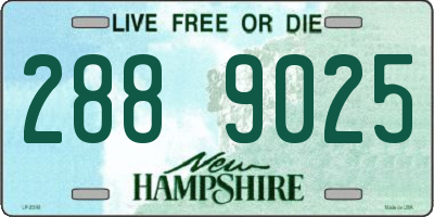 NH license plate 2889025