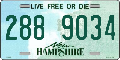 NH license plate 2889034