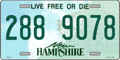 NH license plate 2889078