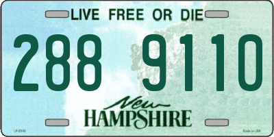NH license plate 2889110