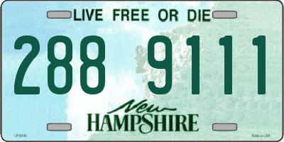 NH license plate 2889111