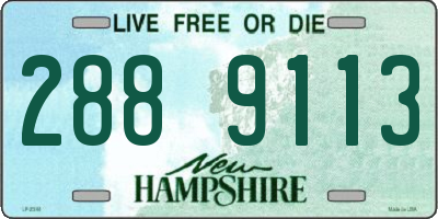 NH license plate 2889113