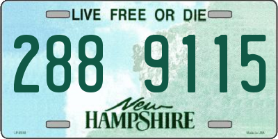 NH license plate 2889115