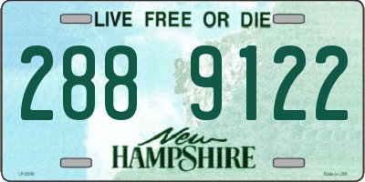 NH license plate 2889122