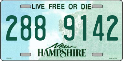 NH license plate 2889142