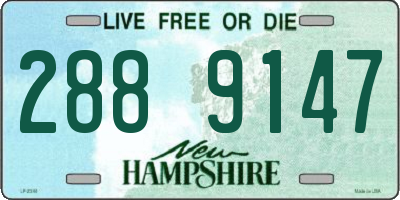 NH license plate 2889147
