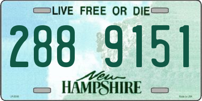 NH license plate 2889151