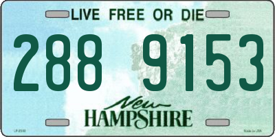 NH license plate 2889153