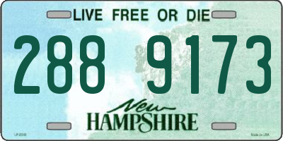 NH license plate 2889173