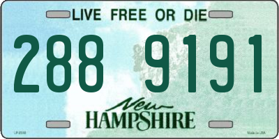 NH license plate 2889191