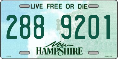 NH license plate 2889201
