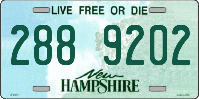NH license plate 2889202
