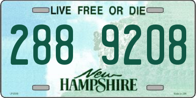 NH license plate 2889208