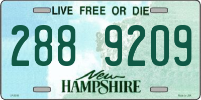NH license plate 2889209