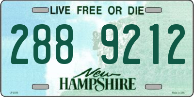 NH license plate 2889212