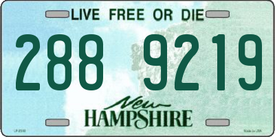 NH license plate 2889219