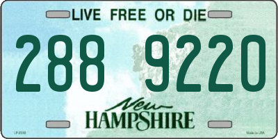NH license plate 2889220
