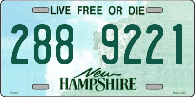 NH license plate 2889221