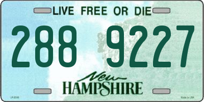 NH license plate 2889227
