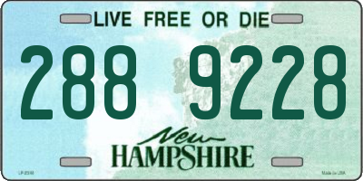 NH license plate 2889228
