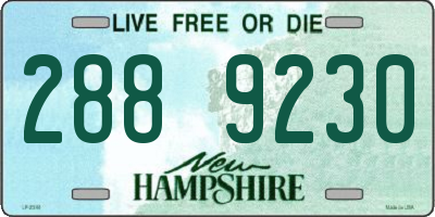 NH license plate 2889230