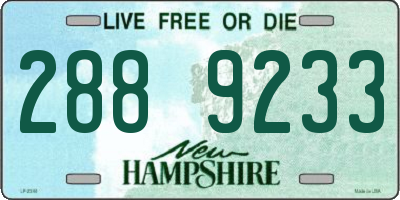 NH license plate 2889233