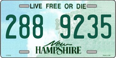 NH license plate 2889235