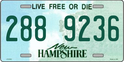NH license plate 2889236