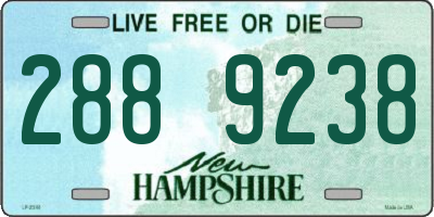 NH license plate 2889238