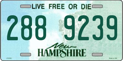 NH license plate 2889239