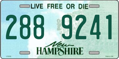 NH license plate 2889241