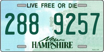 NH license plate 2889257
