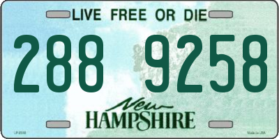 NH license plate 2889258
