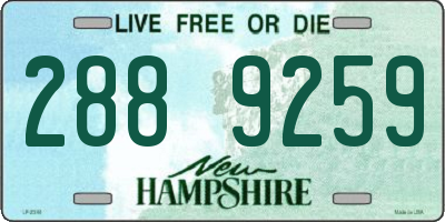 NH license plate 2889259