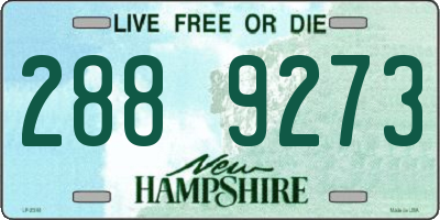 NH license plate 2889273