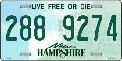 NH license plate 2889274