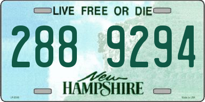 NH license plate 2889294