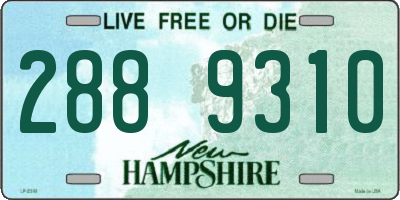 NH license plate 2889310