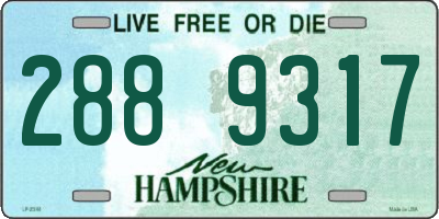 NH license plate 2889317