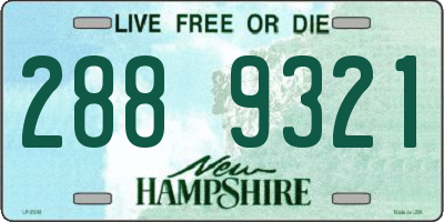 NH license plate 2889321