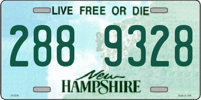 NH license plate 2889328