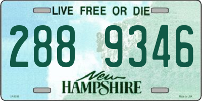 NH license plate 2889346