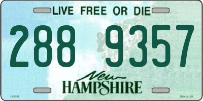 NH license plate 2889357