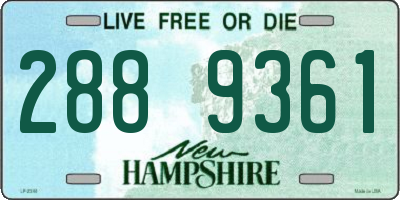 NH license plate 2889361