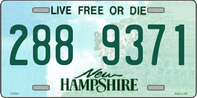 NH license plate 2889371