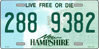 NH license plate 2889382