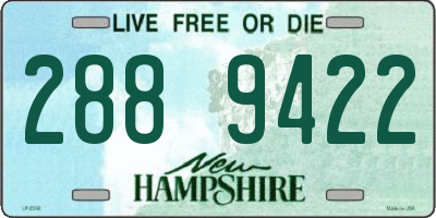 NH license plate 2889422